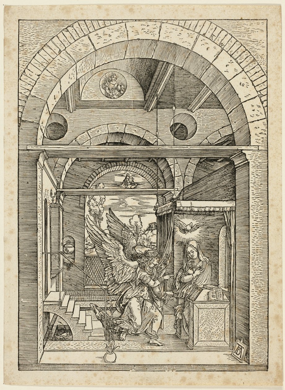 Bebådelsen, från Jungfruns liv av Albrecht Dürer