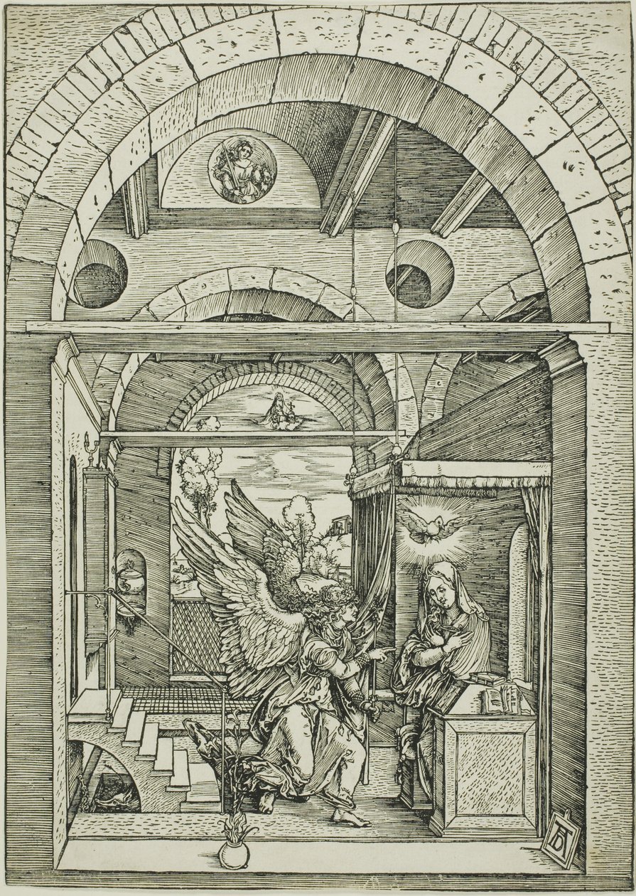 Bebådelsen, från Jungfruns liv av Albrecht Dürer
