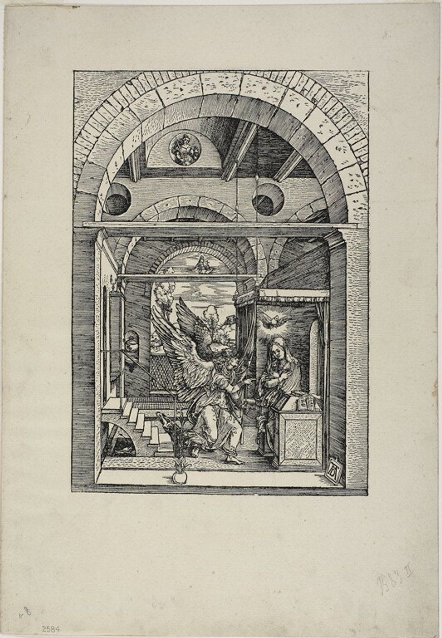 Bebådelsen, ur Jungfruns liv av Albrecht Dürer