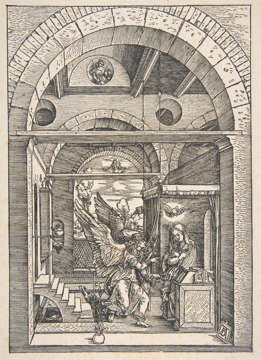Bebådelsen, ur "Jungfru Marias liv" av Albrecht Dürer