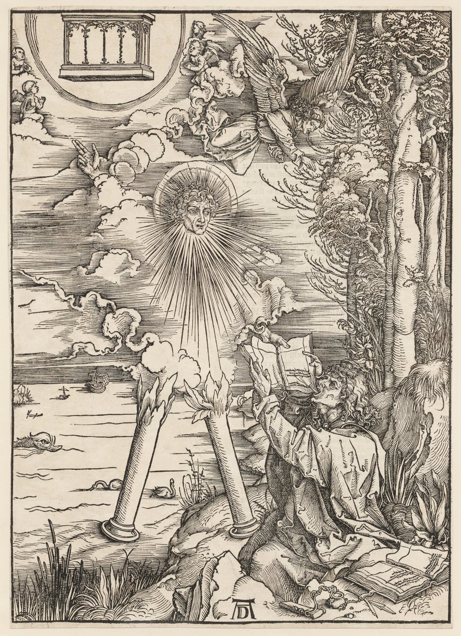 Apokalypsen: Sankt Johannes slukar boken av Albrecht Dürer