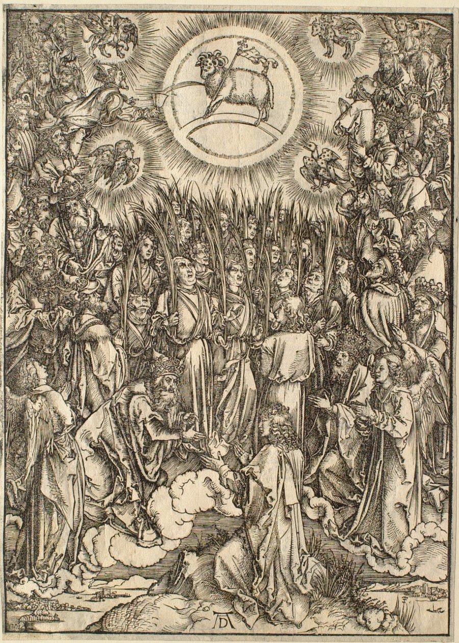Apokalypsen: Tillbedjan av Lammet av Albrecht Dürer