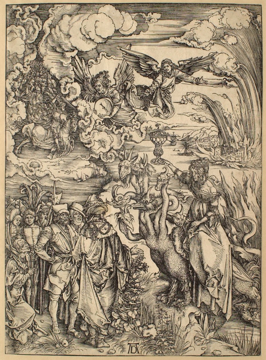 Apokalypsen: Den babyloniska skökan av Albrecht Dürer