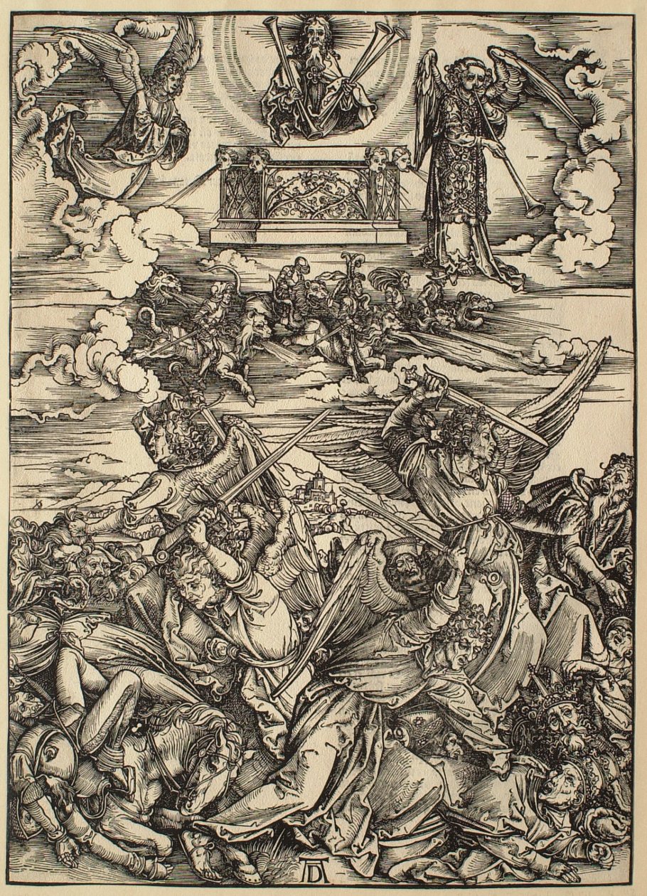 Apokalypsen: De fyra hämnande änglarna av Albrecht Dürer