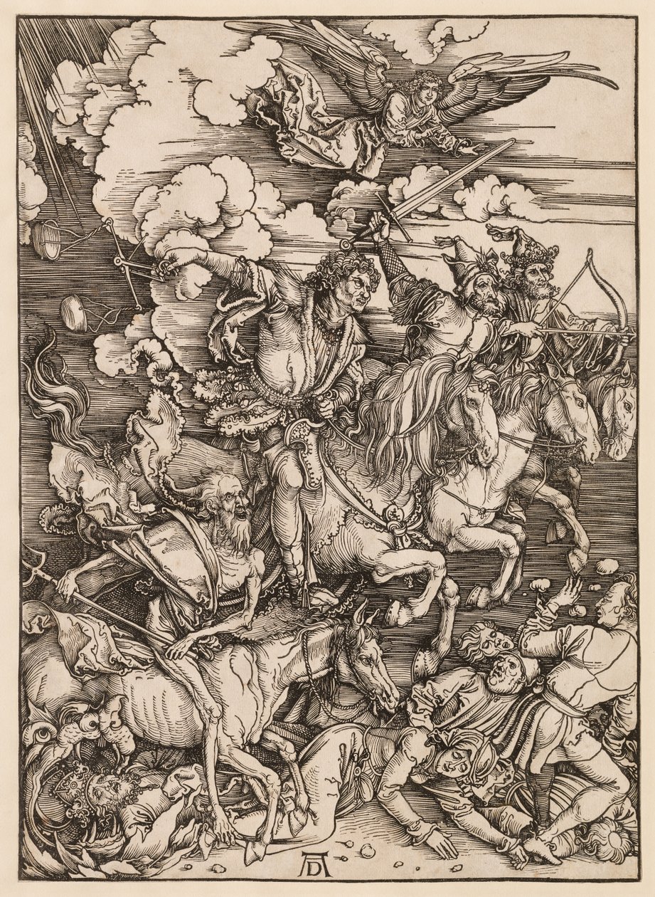 Apokalypsen: De fyra ryttarna av Albrecht Dürer