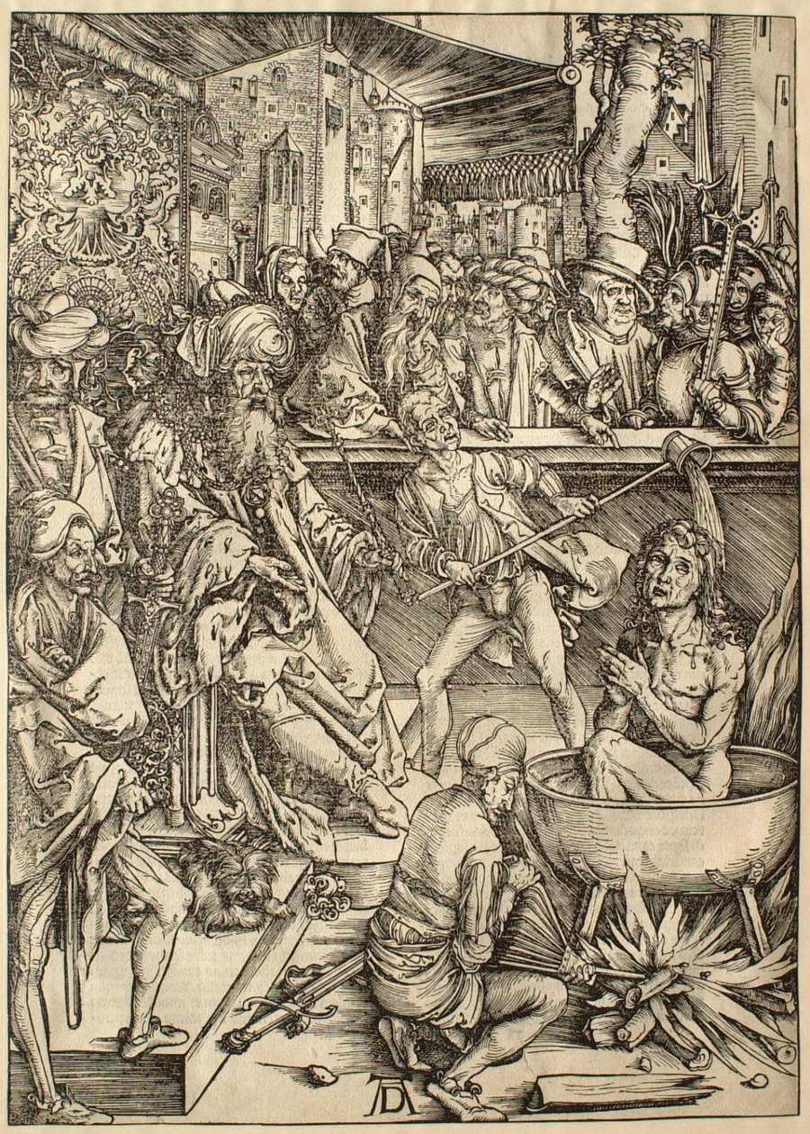 Apokalypsen: den helige Johannes martyrskap av Albrecht Dürer