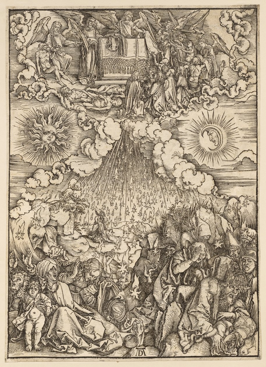 Apokalypsen: Öppnandet av det femte och sjätte sigillet av Albrecht Dürer