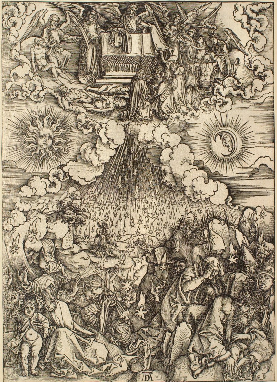 Apokalypsen: Öppnandet av det femte och sjätte sigillet av Albrecht Dürer