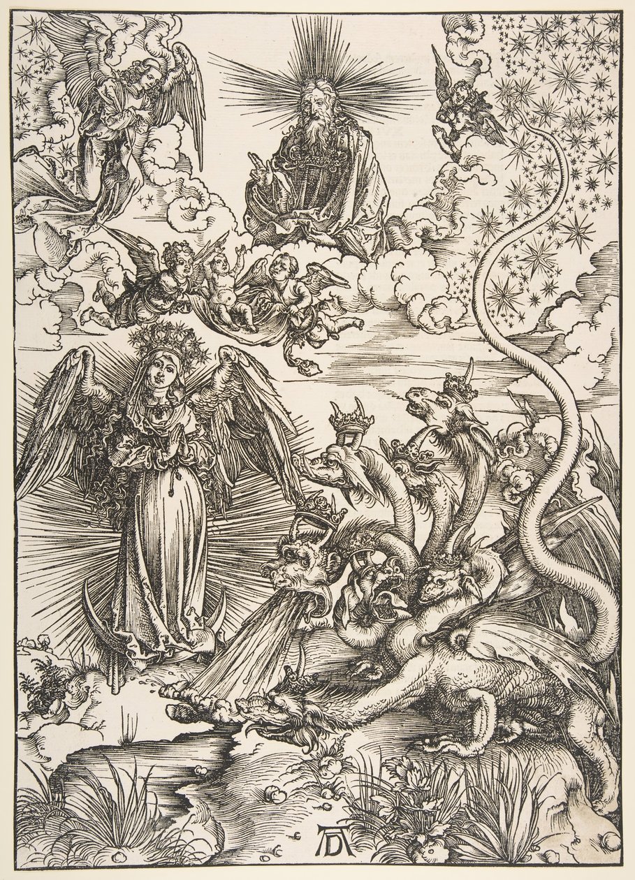The Apocalyptic Woman, från Apocalypse-serien, 1511. av Albrecht Dürer