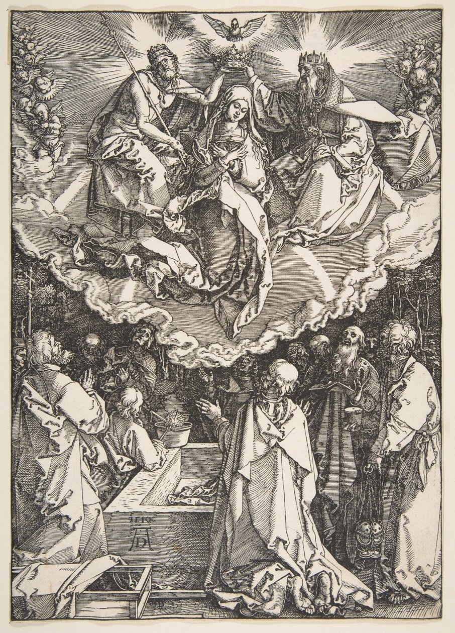 The Assumption and Coronation of the Virgin, från The Life of the Virgin, 1510. av Albrecht Dürer
