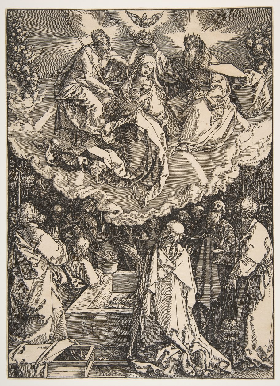The Assumption and Coronation of the Virgin, från The Life of the Virgin, 1510. av Albrecht Dürer