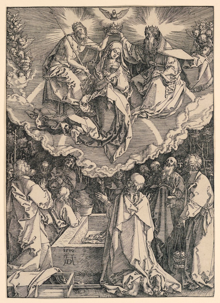 The Assumption of the Virgin, från serien Life of the Virgin av Albrecht Dürer