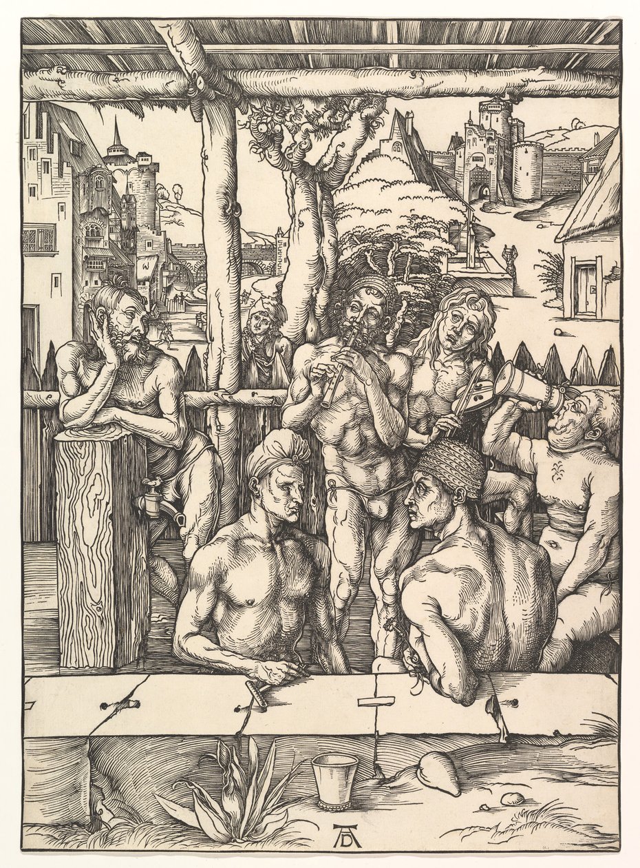 Badhuset.n.d. av Albrecht Dürer