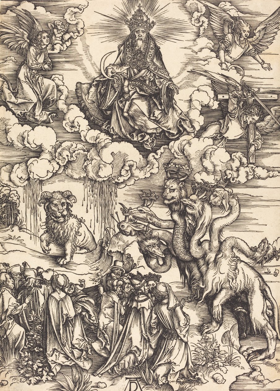 Odjuret med två horn som ett lamm, förmodligen ca. 14961498. av Albrecht Dürer