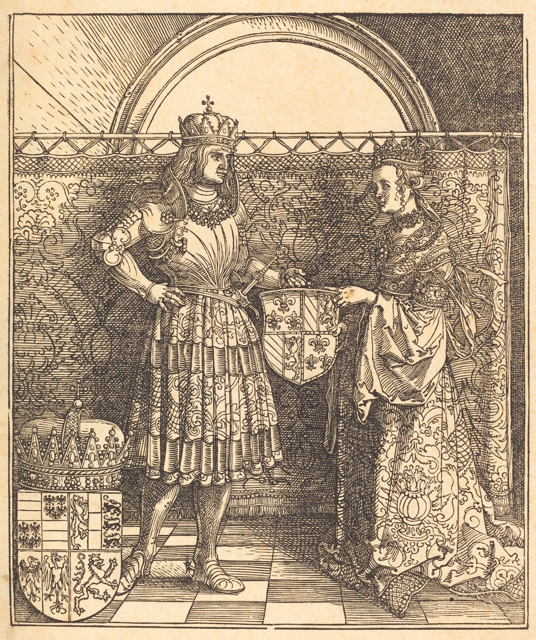 Maximilians trolovning med Maria av Bourgogne, 1515. av Albrecht Dürer