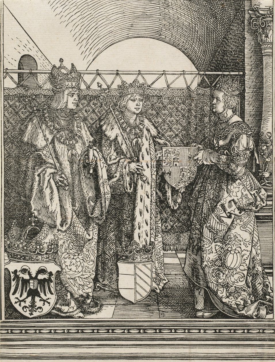Filip den vackras trolovning med Jeanne av Kastilien, 1515. av Albrecht Dürer