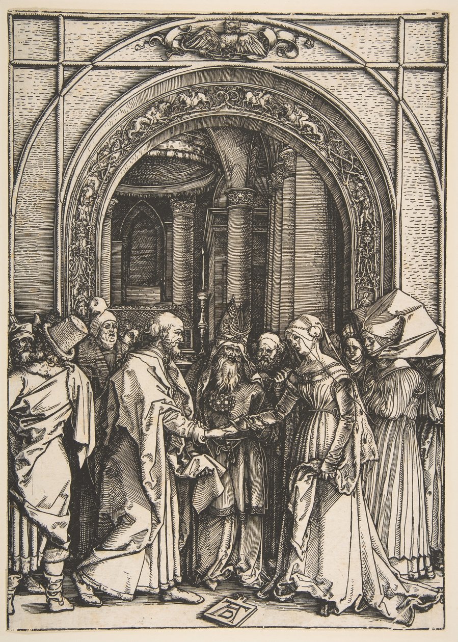 The Troloving of the Virgin, från The Life of the Virgin, ca. 1504. av Albrecht Dürer