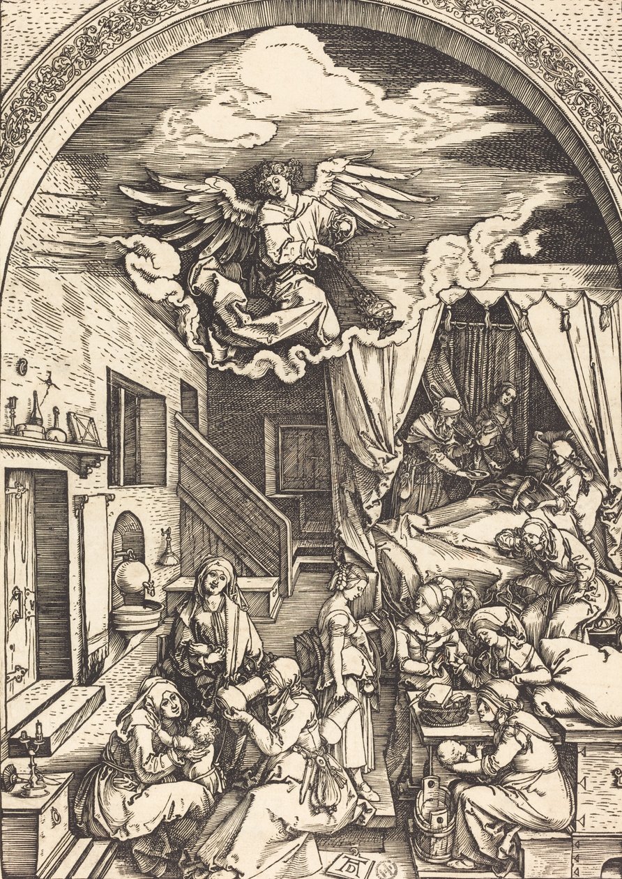 Jungfruns födelse, ca. 15031504. av Albrecht Dürer