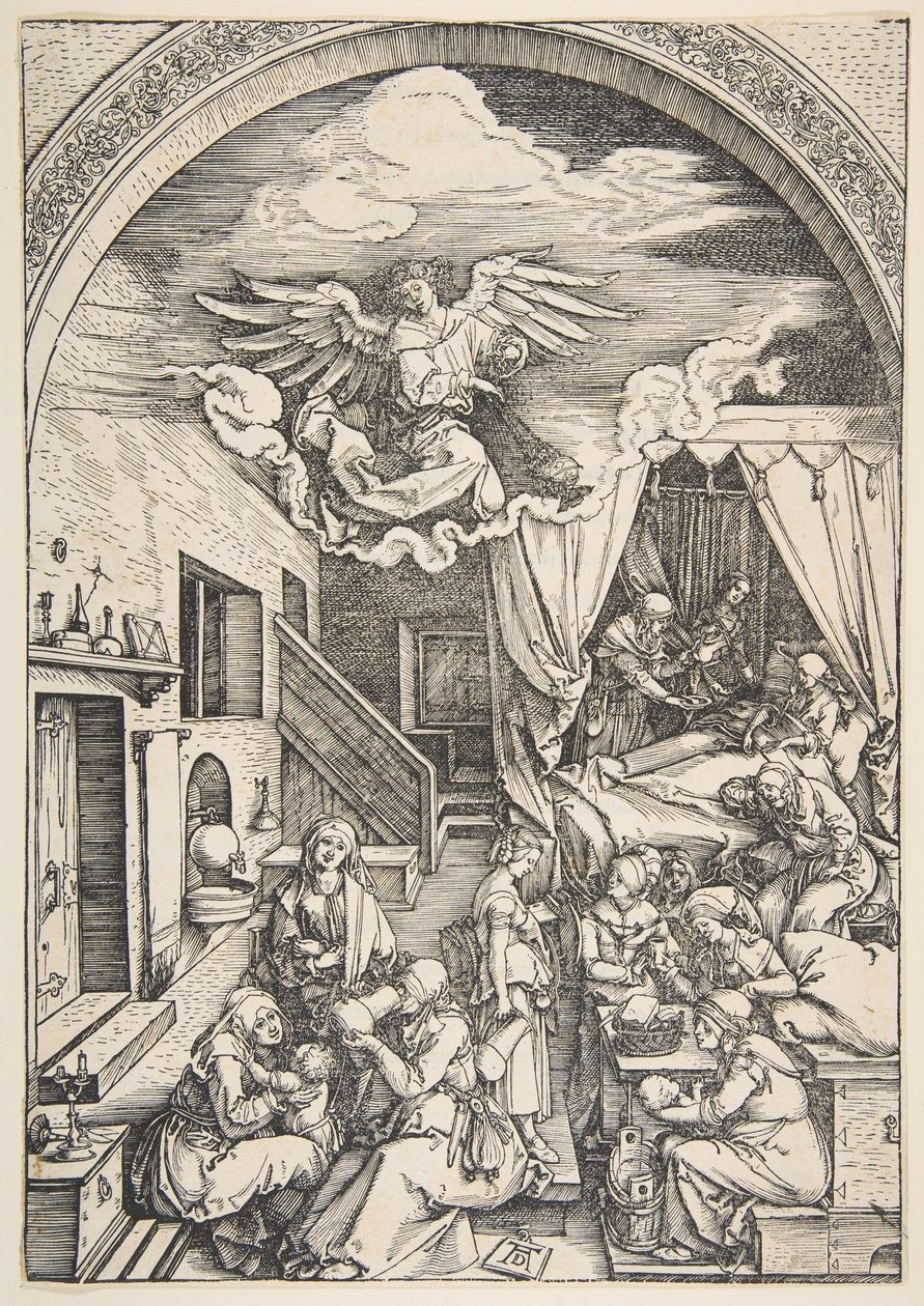 The Birth of the Virgin, från The Life of the Virgin, ca. 1503. av Albrecht Dürer