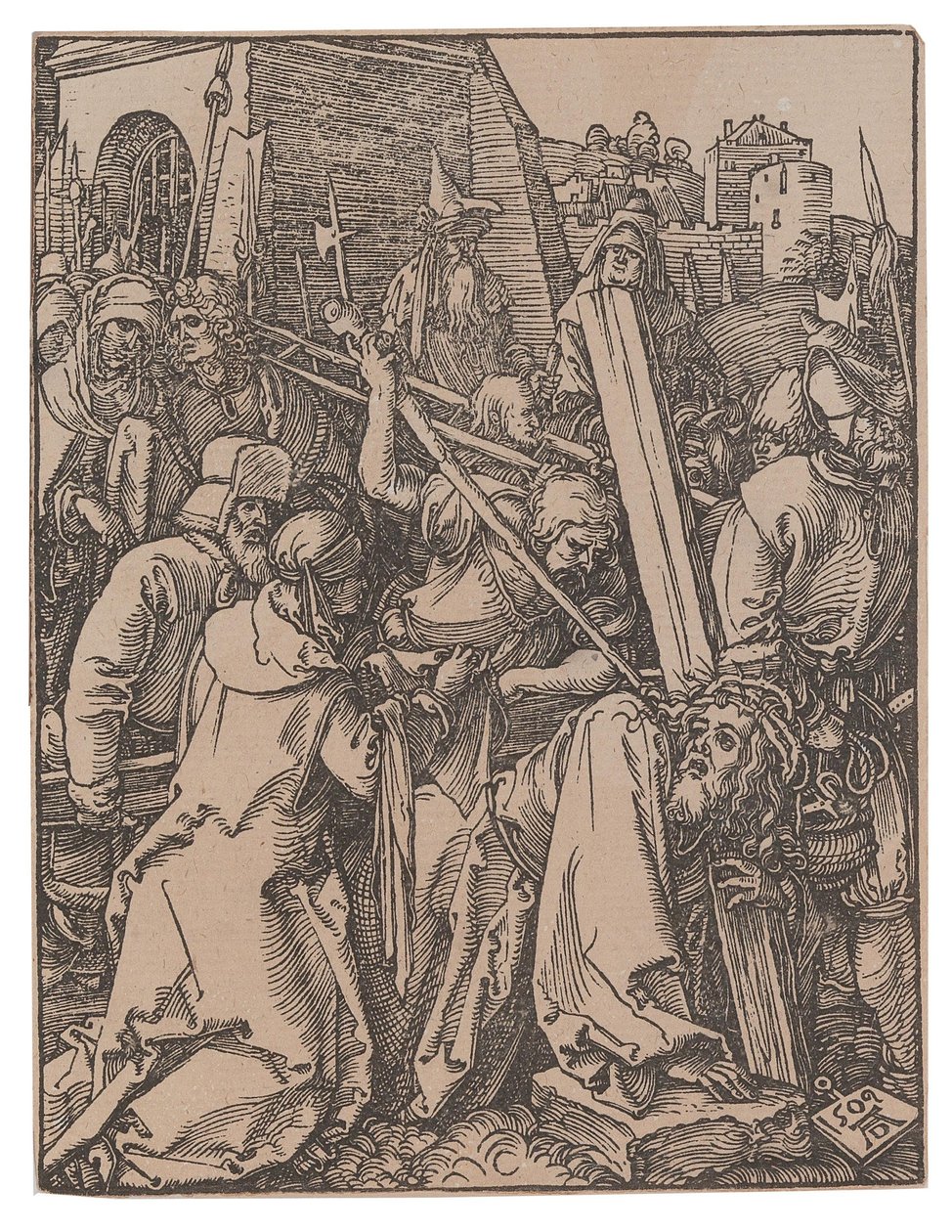 The Carrying of the Cross, från serien The Small Passion, 1509. av Albrecht Dürer