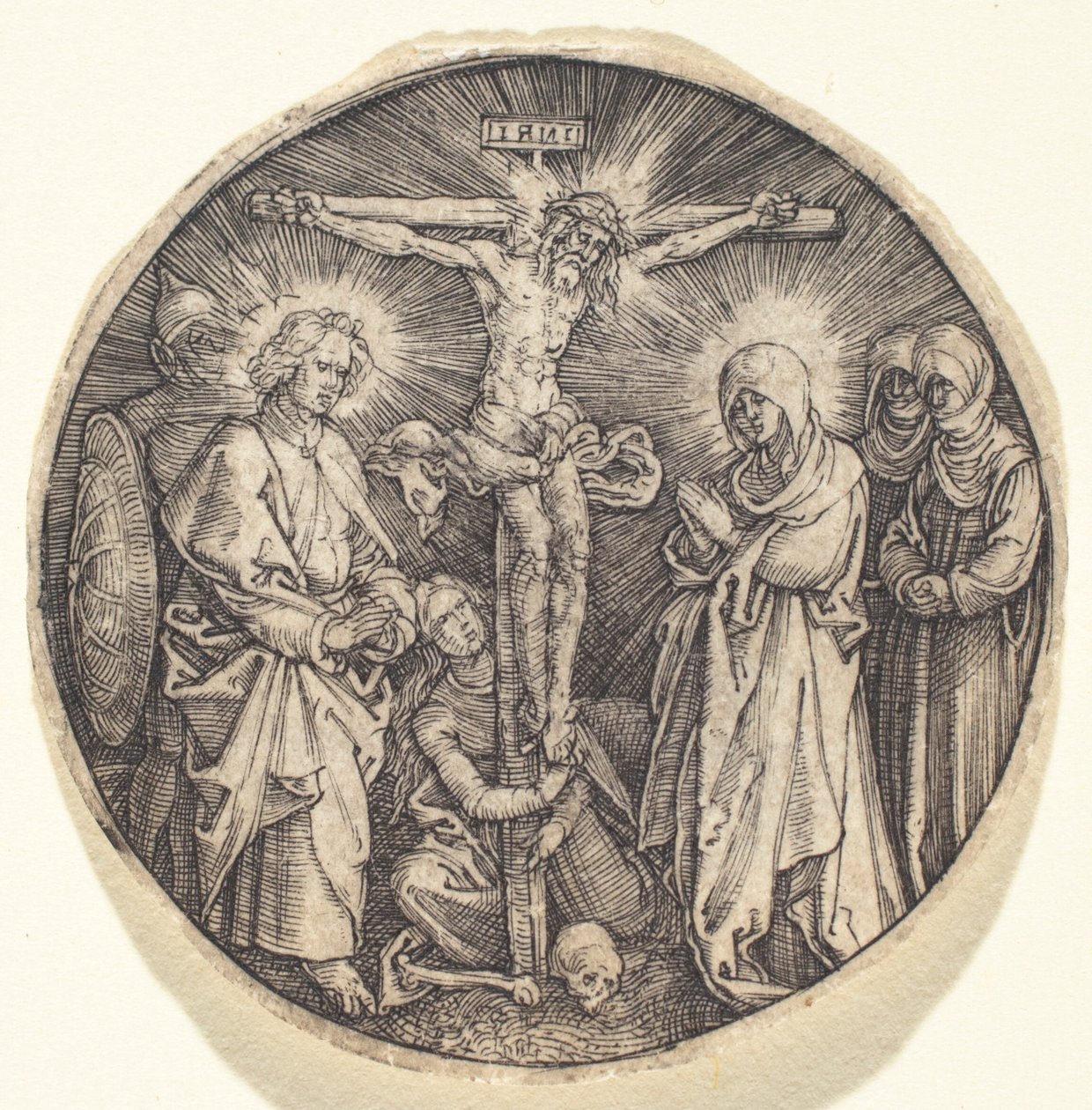 Korsfästelsen kallad Maximilians svärdsknapp av Albrecht Dürer