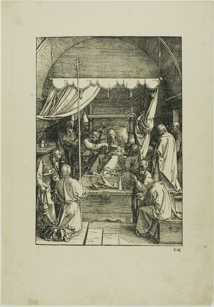 Jungfruns död, från Jungfruns liv av Albrecht Dürer