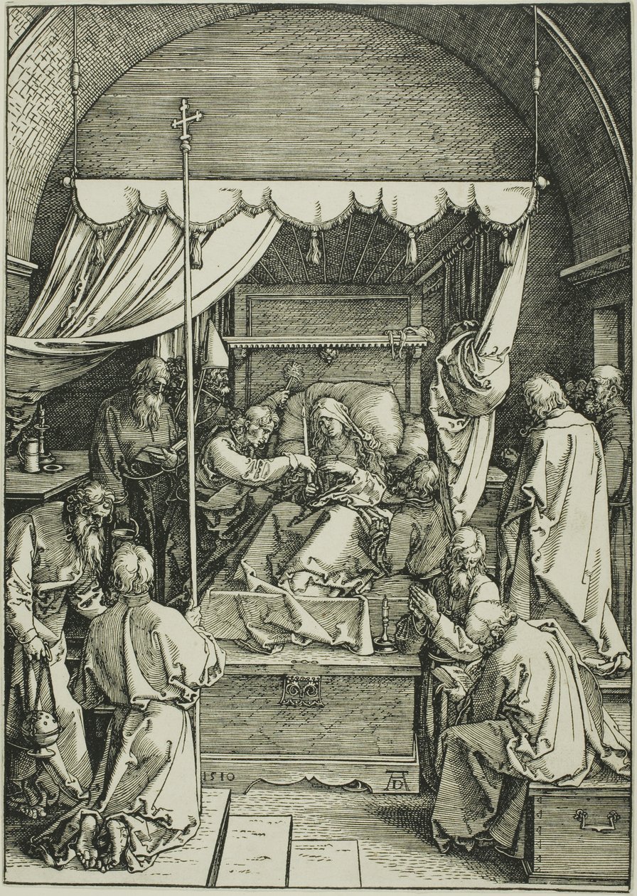 Jungfruns död, från Jungfruns liv av Albrecht Dürer