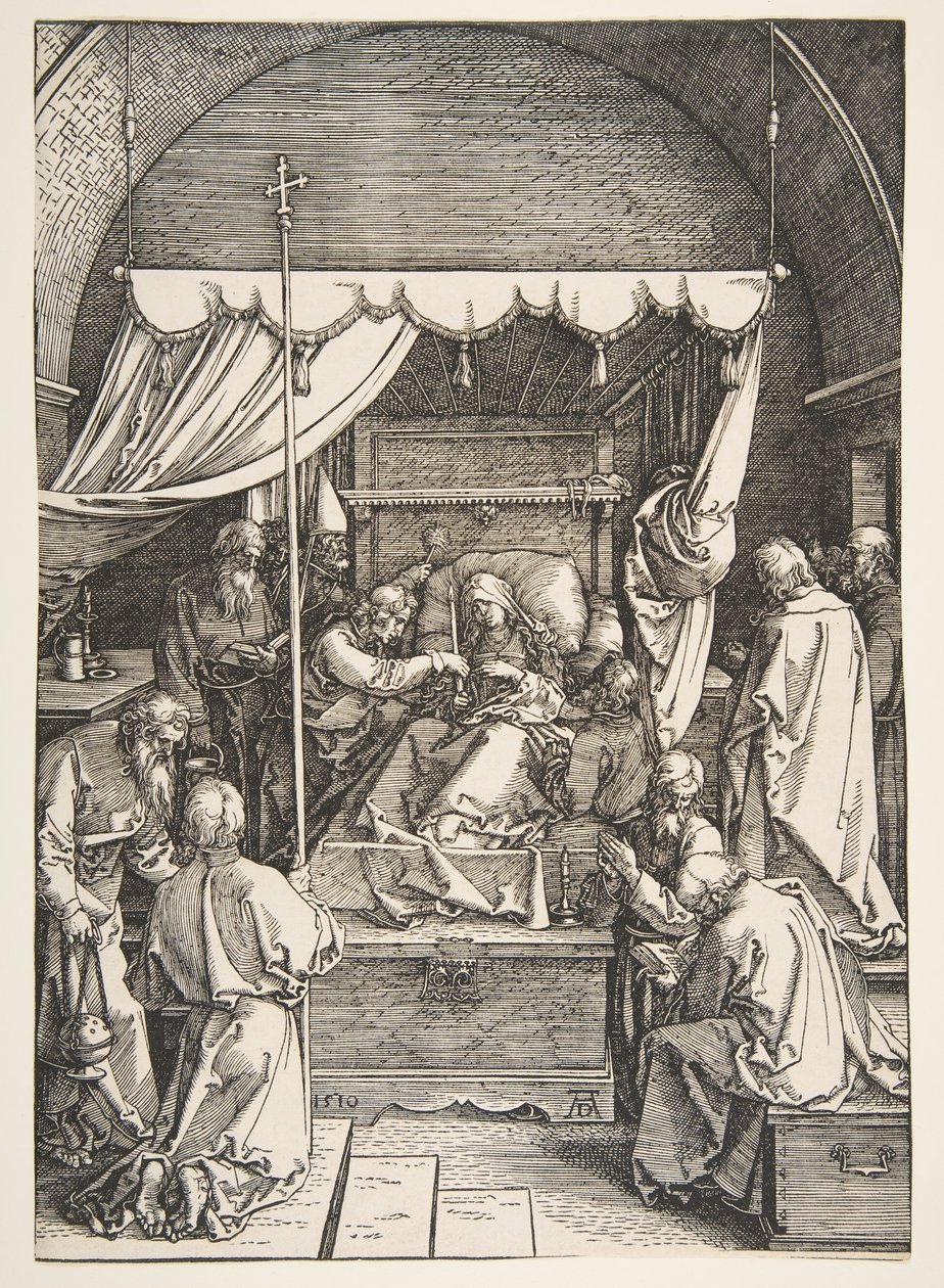 The Death of the Virgin, från The Life of the Virgin, 1510. av Albrecht Dürer
