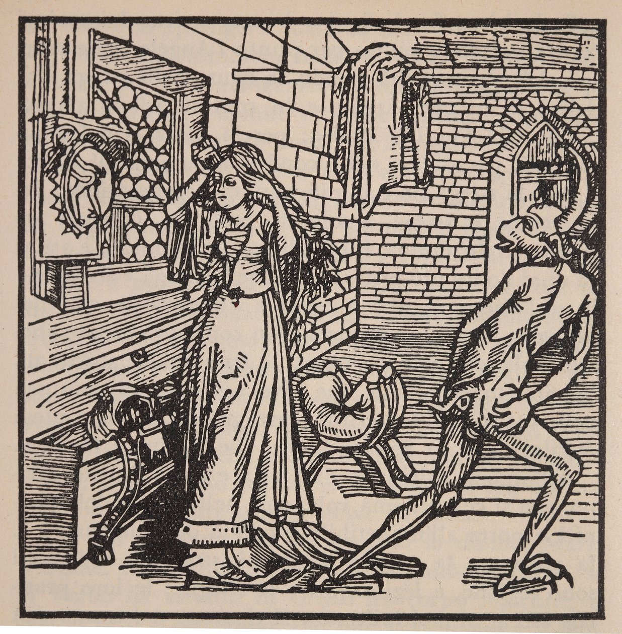 The Demon of Vanity and the Coquette, illustration från 
