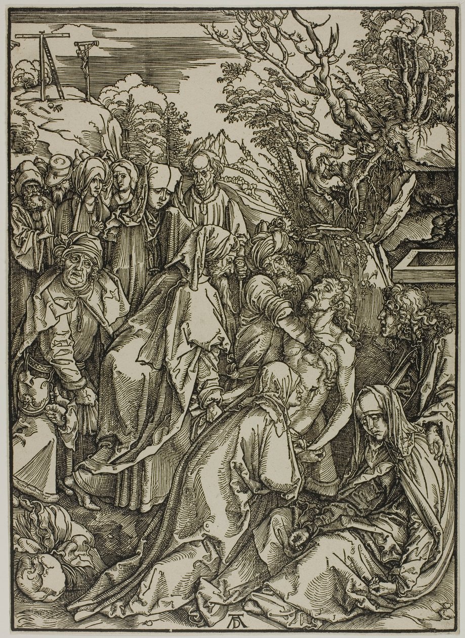 Depositionen, från The Large Passion av Albrecht Dürer