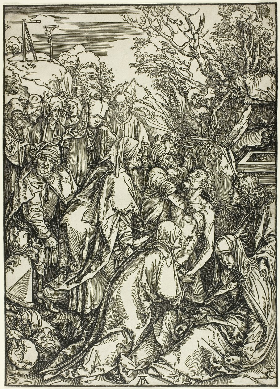 Kristi avsättning, från The Large Passion av Albrecht Dürer