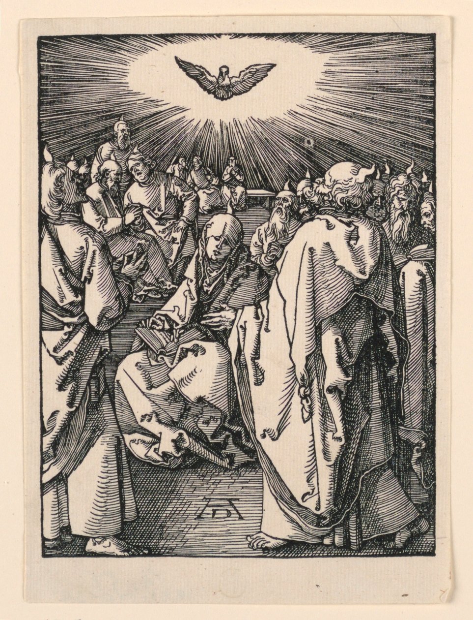 Den Helige Andes nedstigning (Pingstdagen), från The Little Passion-serien av Albrecht Dürer