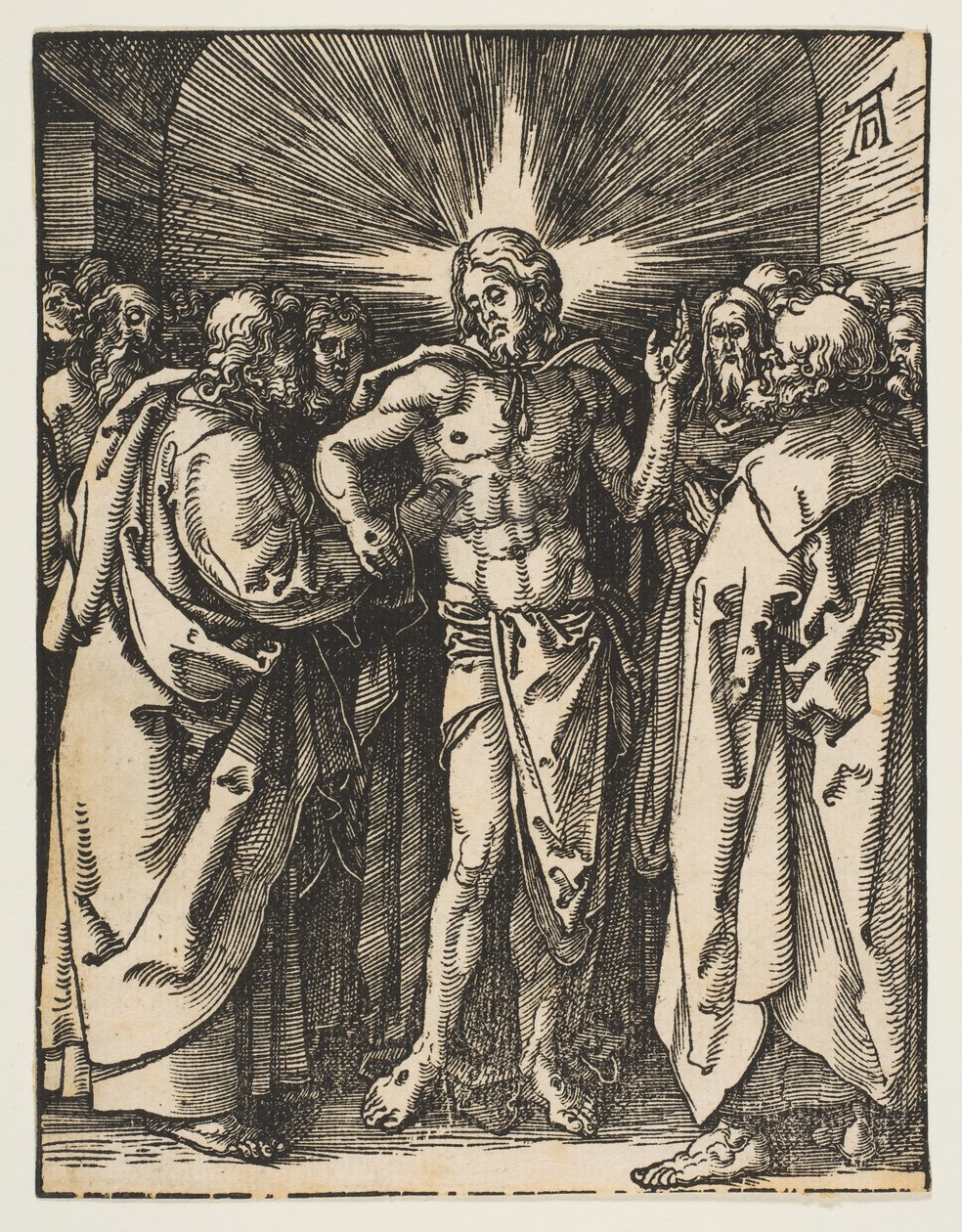 Den tvivlande Thomas, från Den lilla passionen, ca. 1510. av Albrecht Dürer