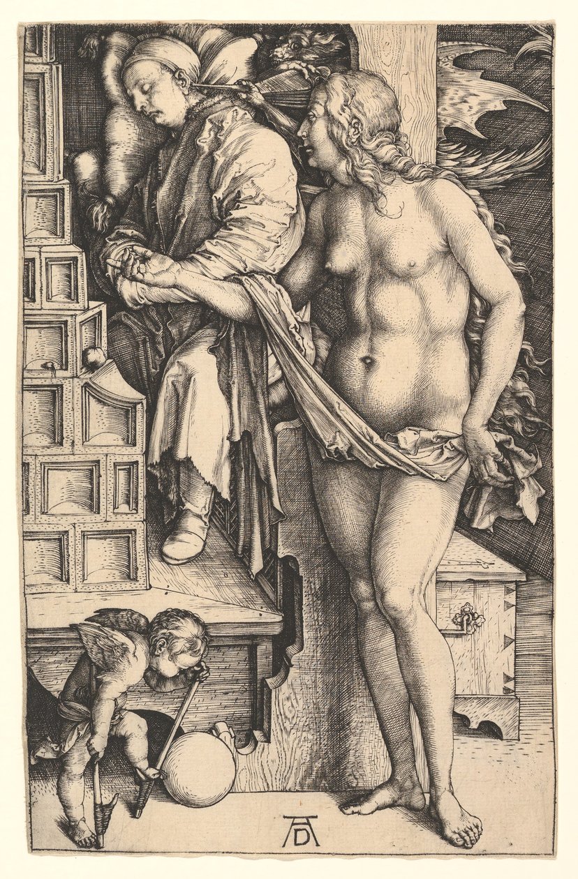 Drömmen om doktorn, ca. 1498. av Albrecht Dürer