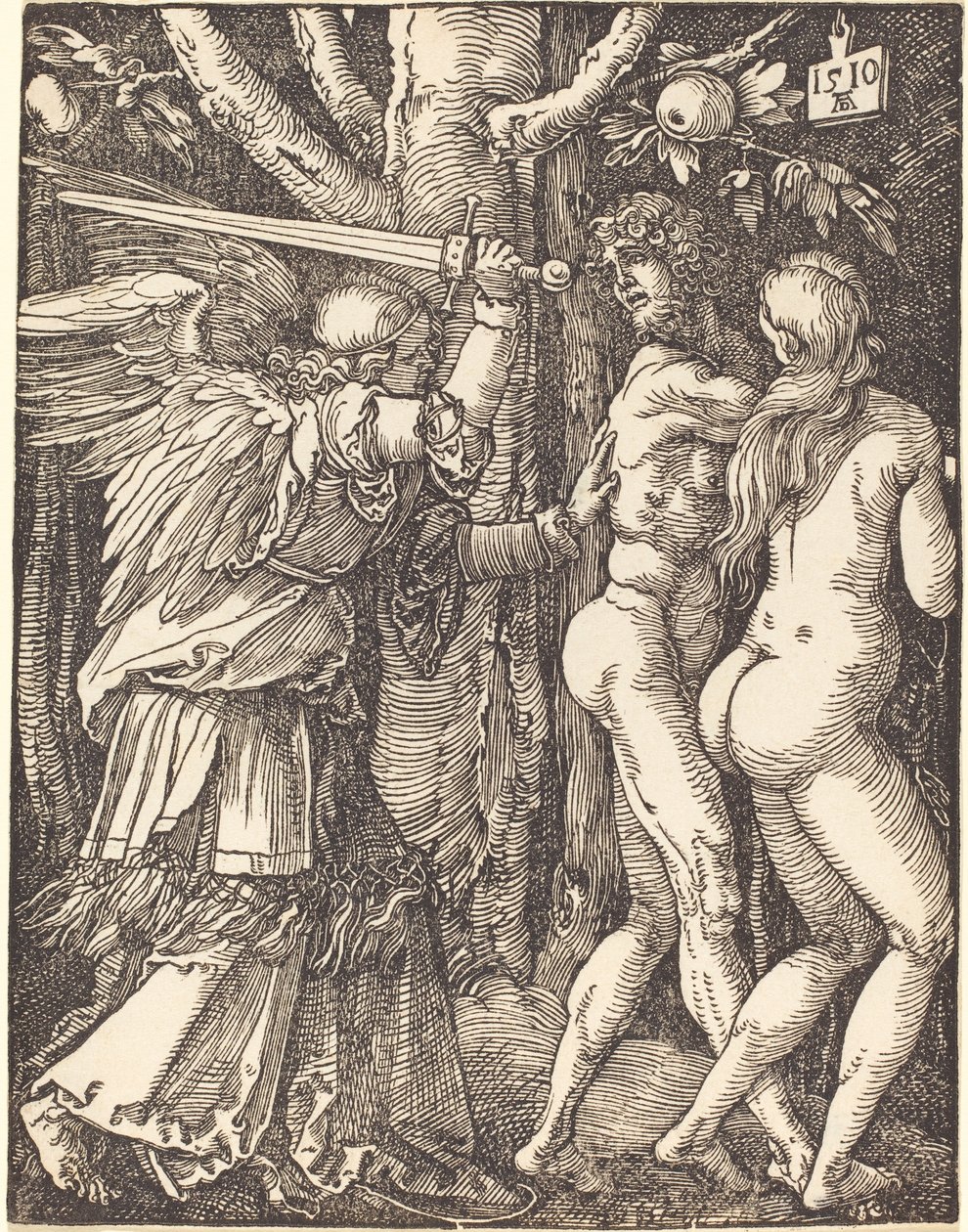 Fördrivningen från paradiset, från Den lilla passionen av Albrecht Dürer