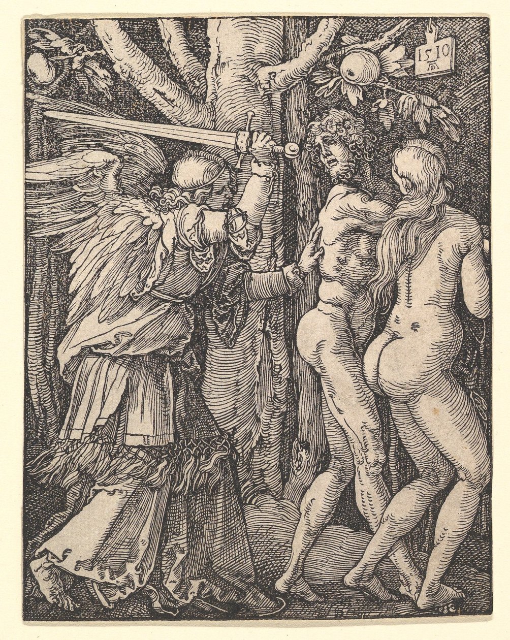 Utdrivningen ur paradiset, ur ”Den lilla passion” av Albrecht Dürer