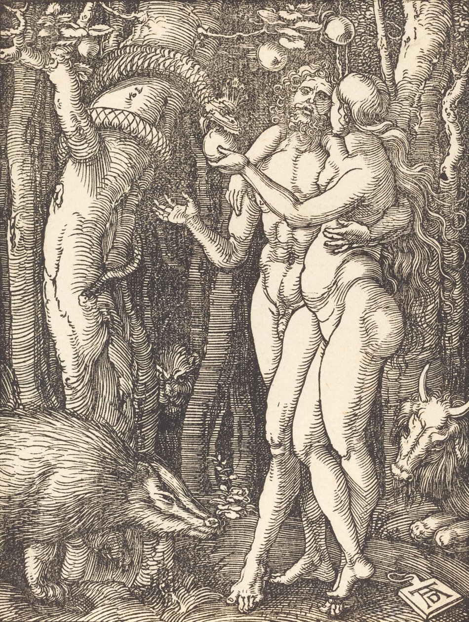 Människans fall, förmodligen ca. 15091510. av Albrecht Dürer