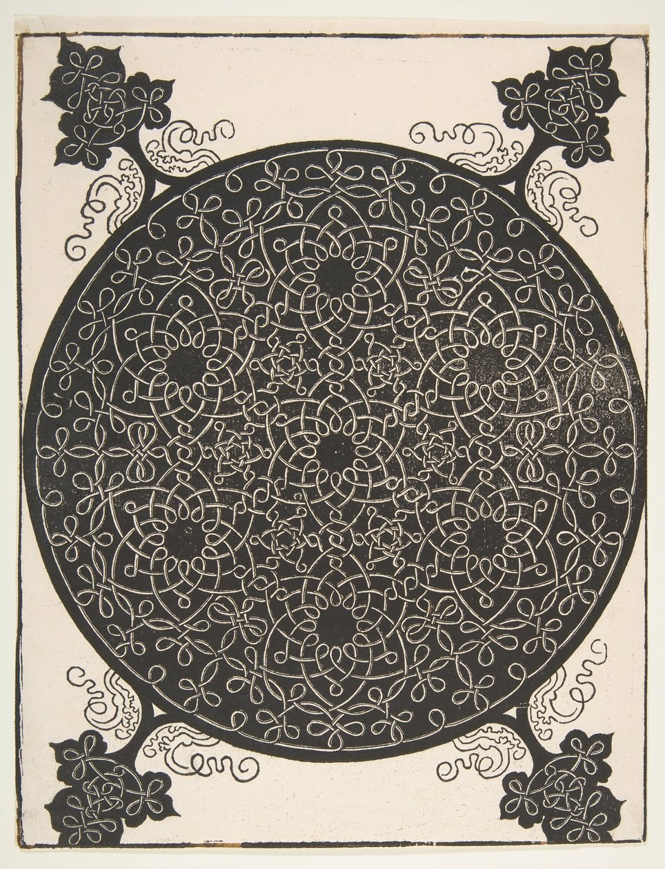 Den femte knuten. Interlaced Roundel med sju sexuddiga stjärnor, 1521 tidigare. av Albrecht Dürer