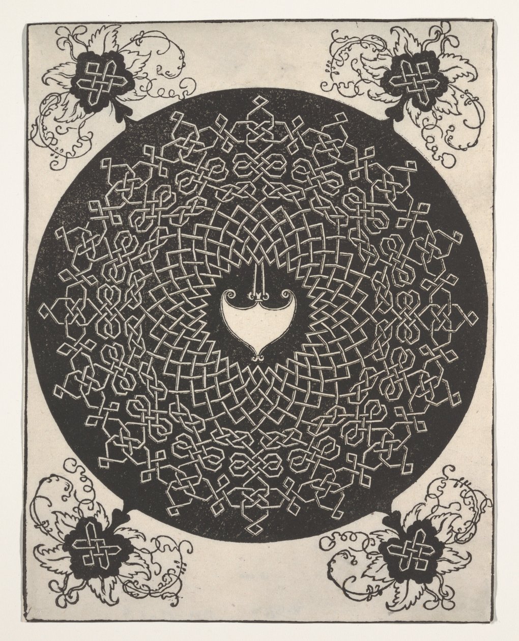Den första knuten (interlace-mönster med vit medaljong) av Albrecht Dürer
