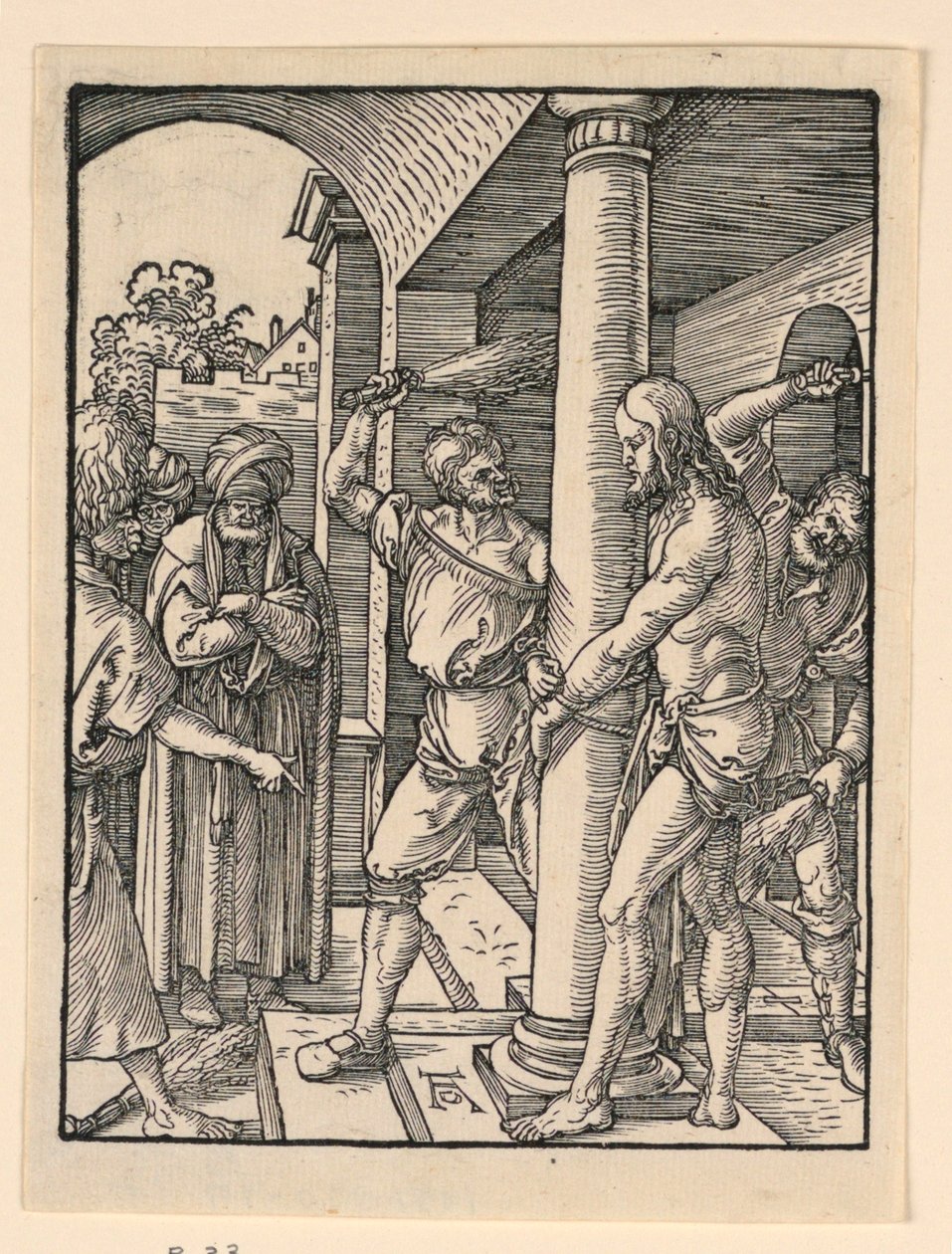 The Flagellation, från The Little Passion-serien av Albrecht Dürer