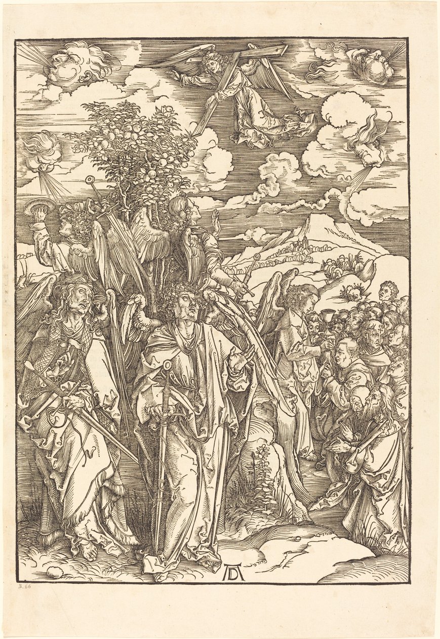 De fyra änglarna som håller vindarna av Albrecht Dürer
