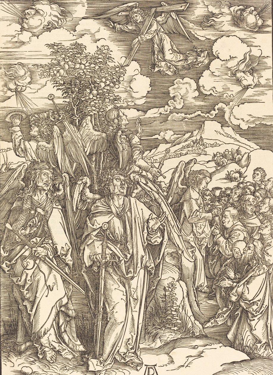 De fyra änglarna som håller vindarna, 1498. av Albrecht Dürer