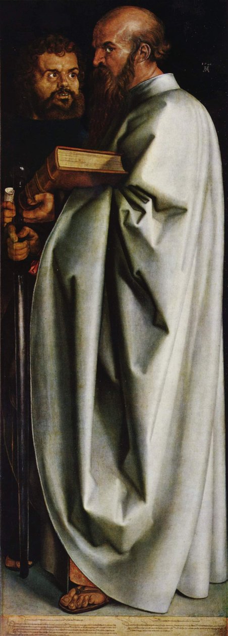 De fyra apostlarna: Sankt Markus och Sankt Paulus av Albrecht Dürer