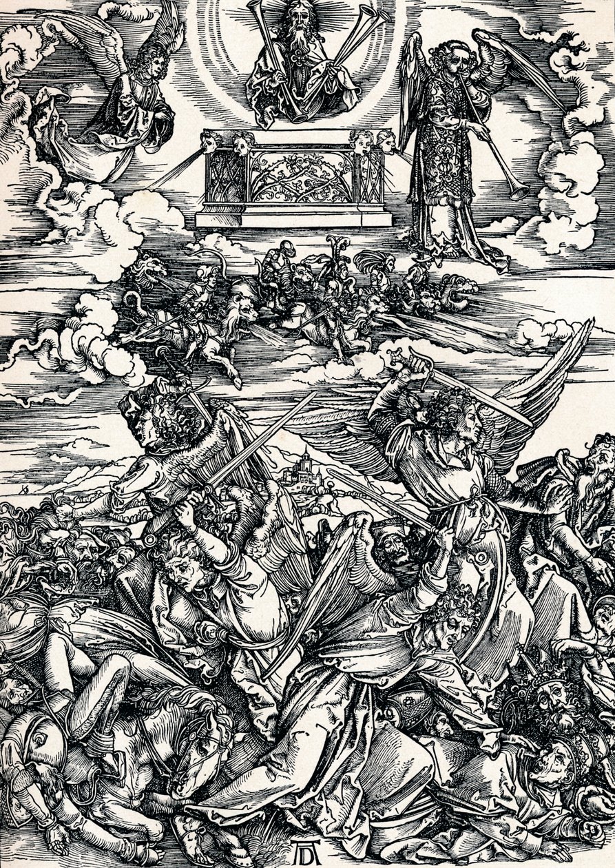 De fyra hämnande änglarna, 1498 1906 av Albrecht Dürer