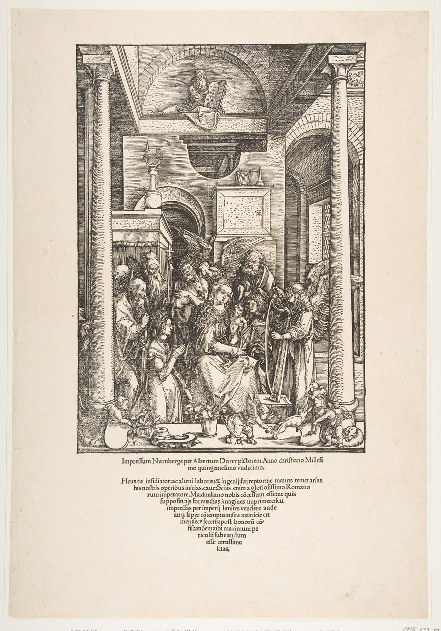 The Glorification of the Virgin, från The Life of the Virgin, Latin Edition, 1511, 1511. av Albrecht Dürer