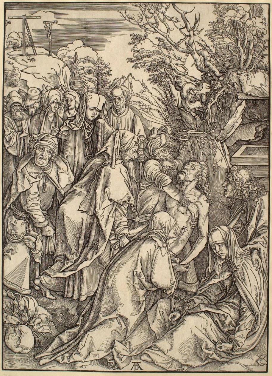 Den stora passionen: Nedtagandet från korset av Albrecht Dürer