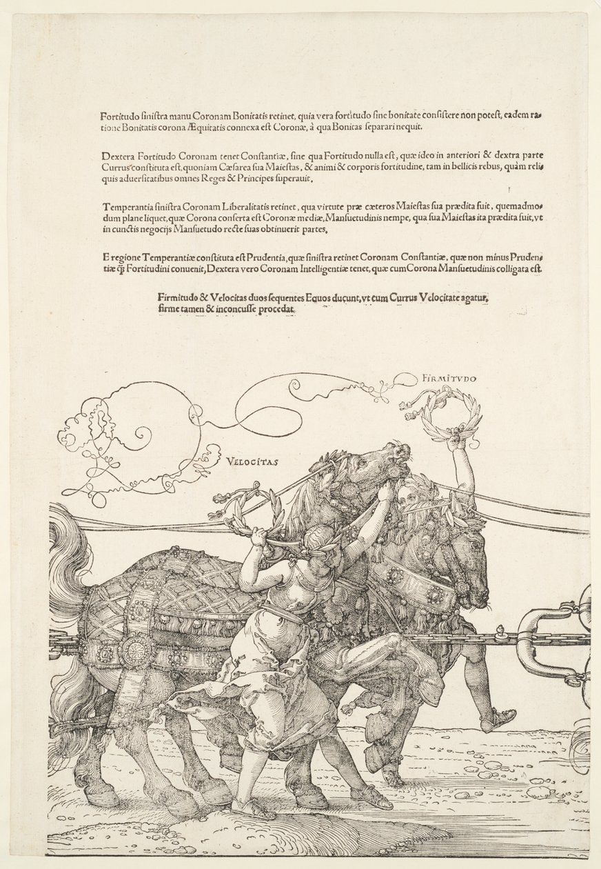 Den stora triumfvagnen: Velocitas och Firmitudo av Albrecht Dürer