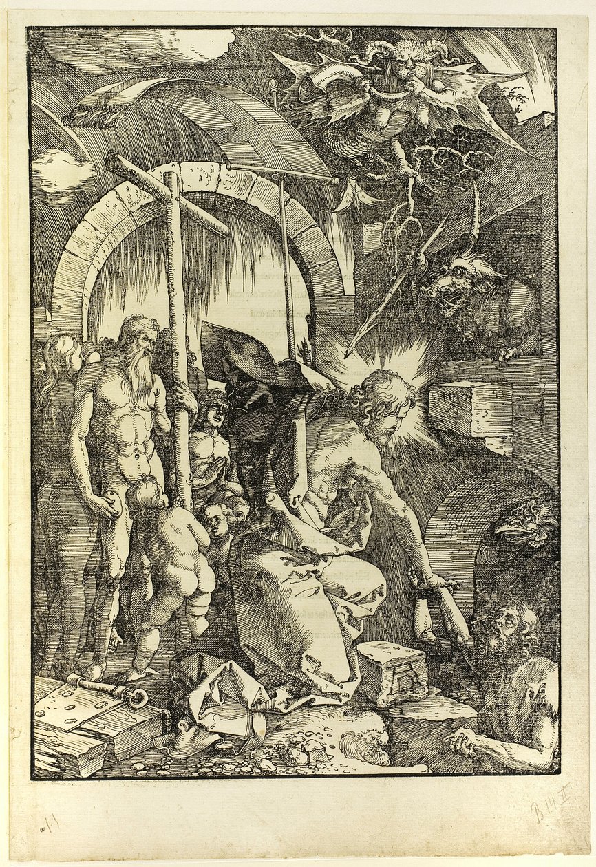 The Harrowing of Hell, från The Large Passion av Albrecht Dürer