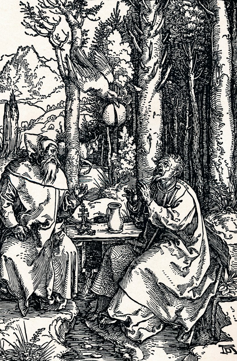 Eremiterna St Anthony och St Paul, 1504 1906 av Albrecht Dürer
