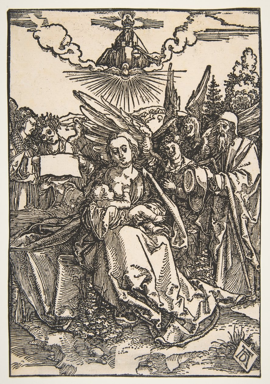 Den heliga familjen med fem änglar, ca. 1503. av Albrecht Dürer
